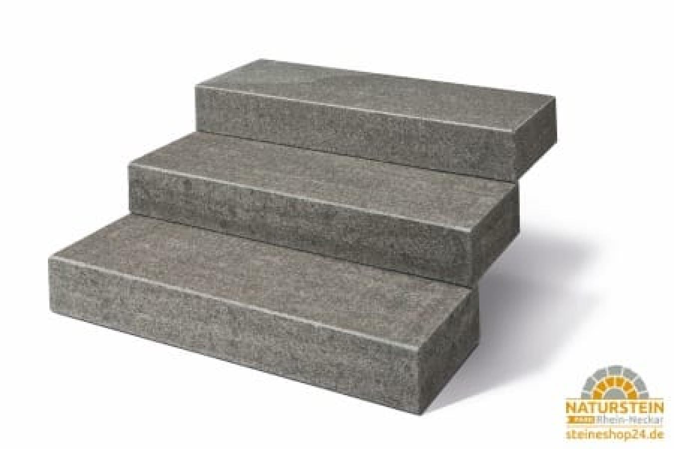 Blockstufen Gabbro "VULANTIS" (anthrazit-schwarz)