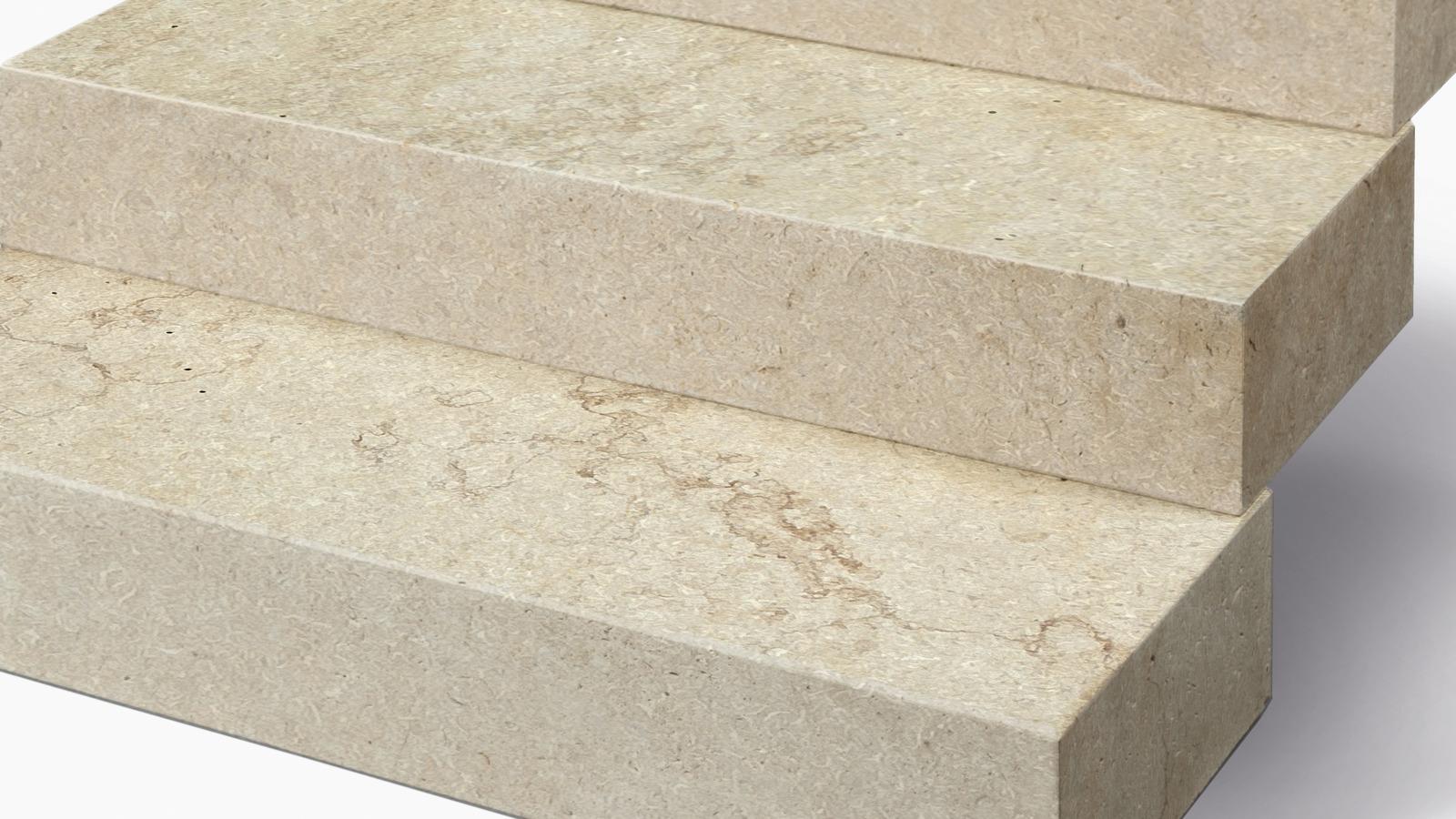 Blockstufen Kalkstein "Cleopatra" (beige-gelb) 15x35x100 cm