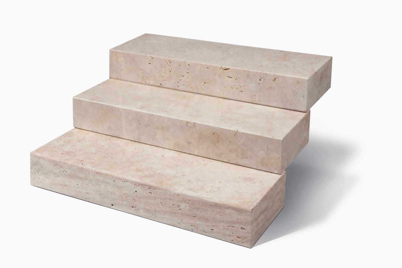 Blockstufen Travertin "ARAGON" (braun-beige) 15x35x100cm