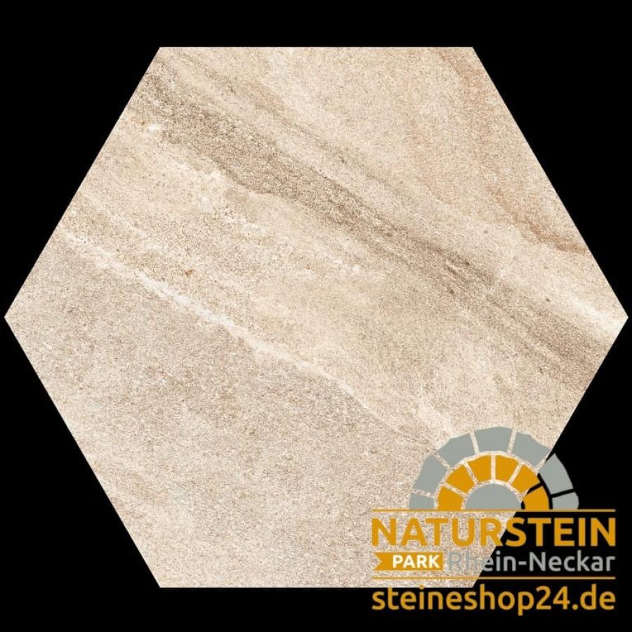ESAGONO "CAPPUCCINO" Ø 60-52x2 cm Stonegres Keramik