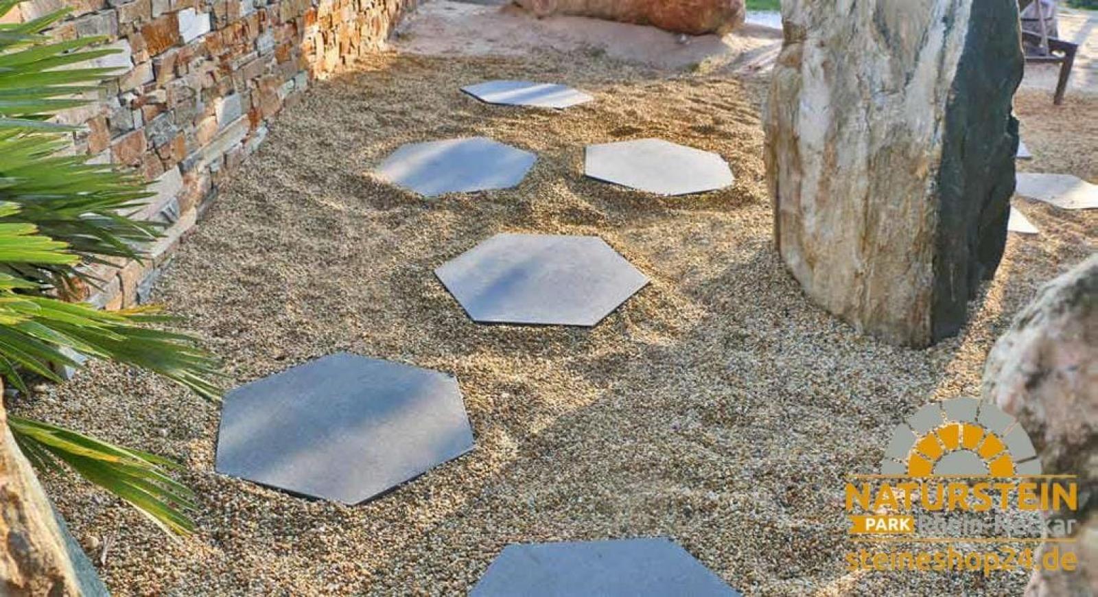 ESAGONO "BASALTO" Ø 60-52x2 cm Stonegres Keramik