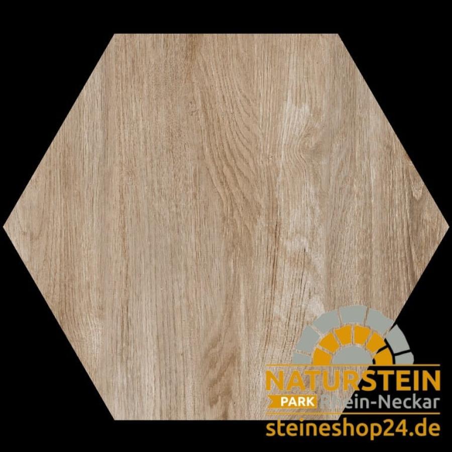 ESAGONO "FORESTA CHIARO" Ø 60-52x2 cm Stonegres Keramik