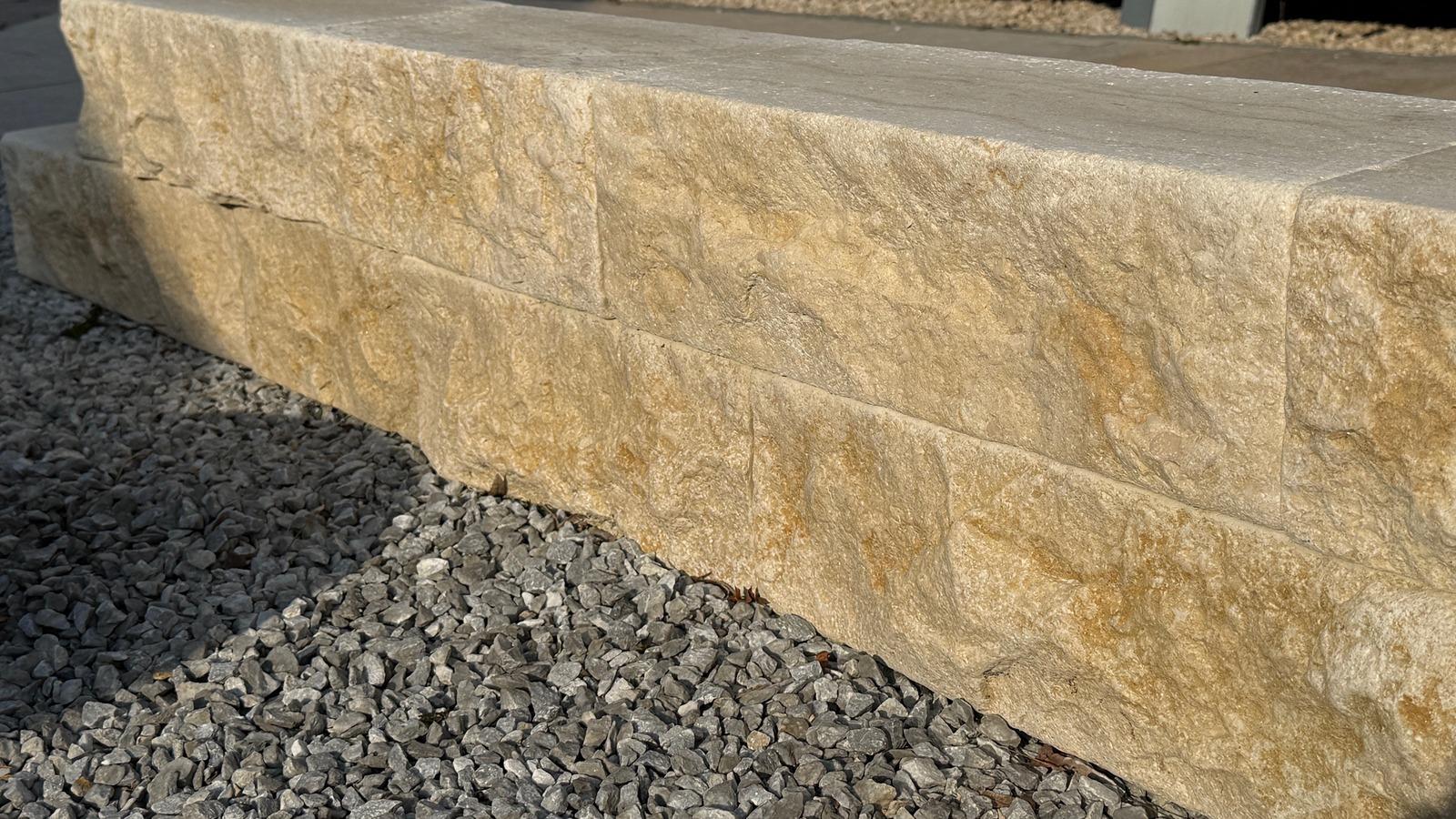 Mauersteine Kalkstein "CLEOPATRA" (beige-creme-gelb)