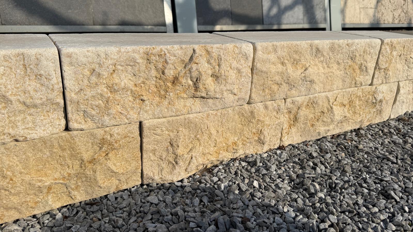 Mauersteine Kalkstein "CLEOPATRA" (beige-creme-gelb)