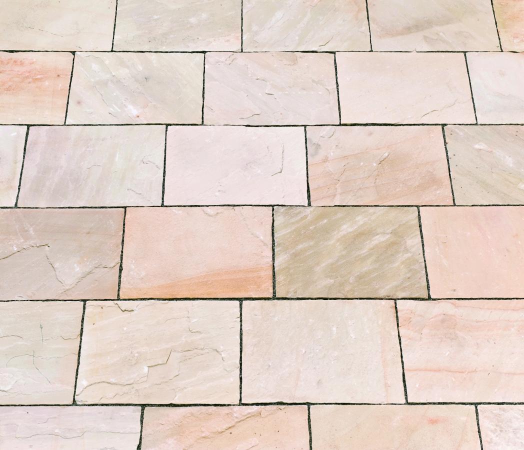 Terrassenplatten Sandstein "LEMON/MINT" spaltrau