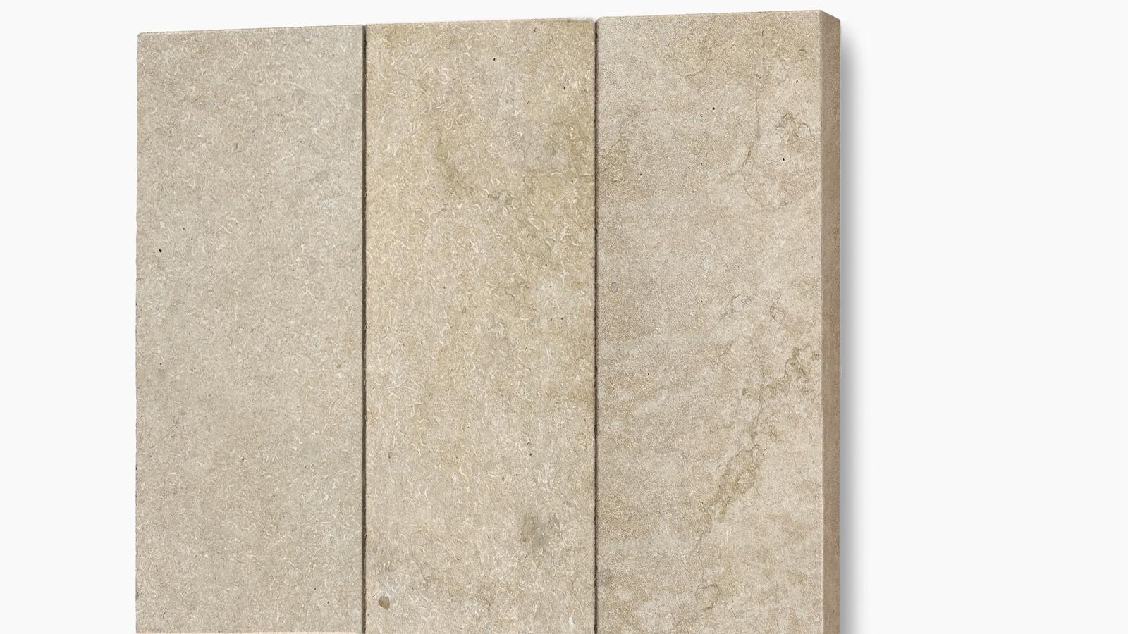 Palisaden Kalkstein "CLEOPATRA" (beige-gelb) 8x25x100cm