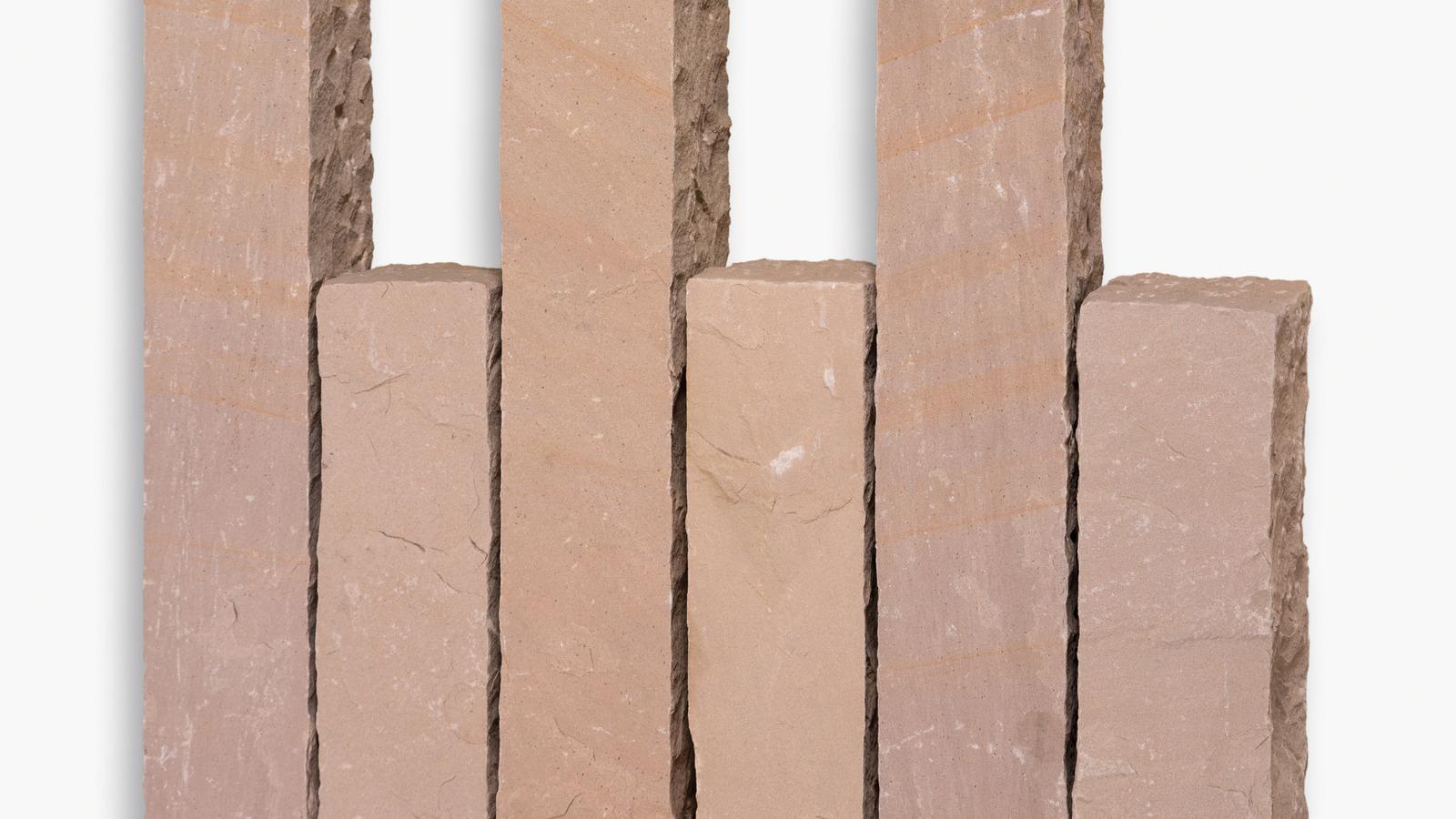 Palisaden Sandstein "NEVADA" (rötlich-braun-bunt)