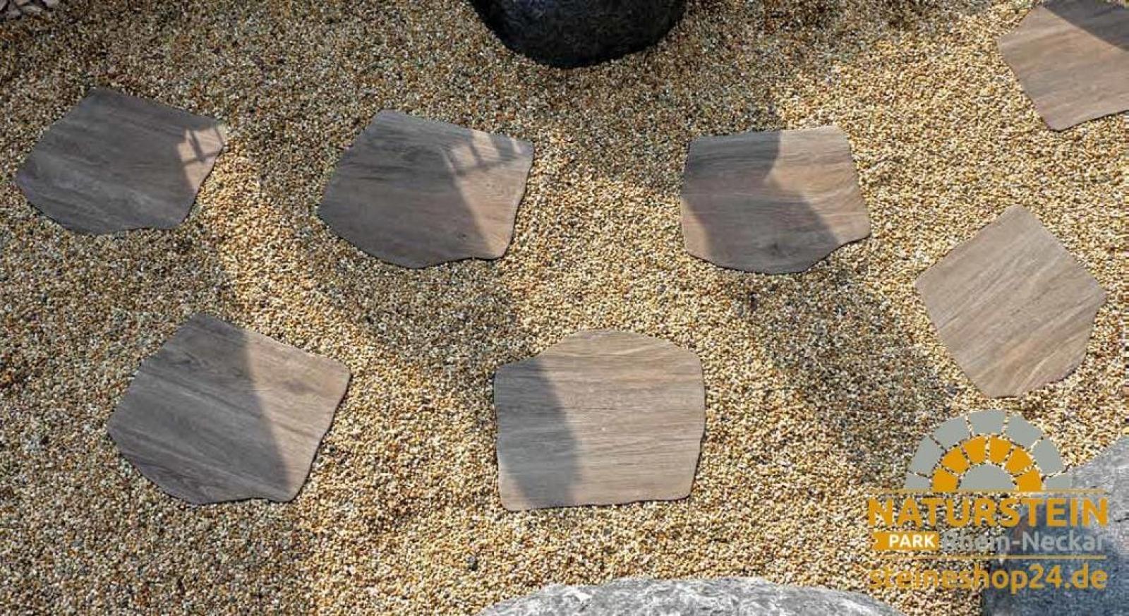 PASSO GIAPPONESE "HOLZ MARRONE" Ø 42-36x2 cm Stonegres Keramik