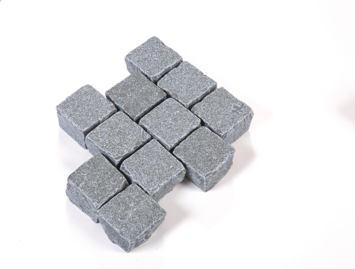 Pflastersteine Kalkstein "MADRAS BLUE" (grau-blau) 10x10x7-9cm