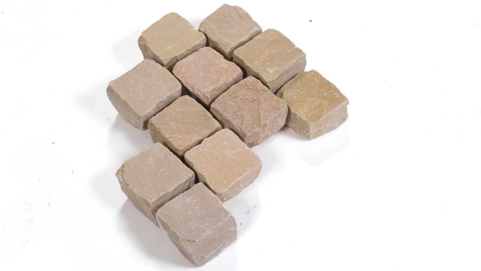 Pflastersteine Sandstein "MANDALA" (gelb-hellbeige)