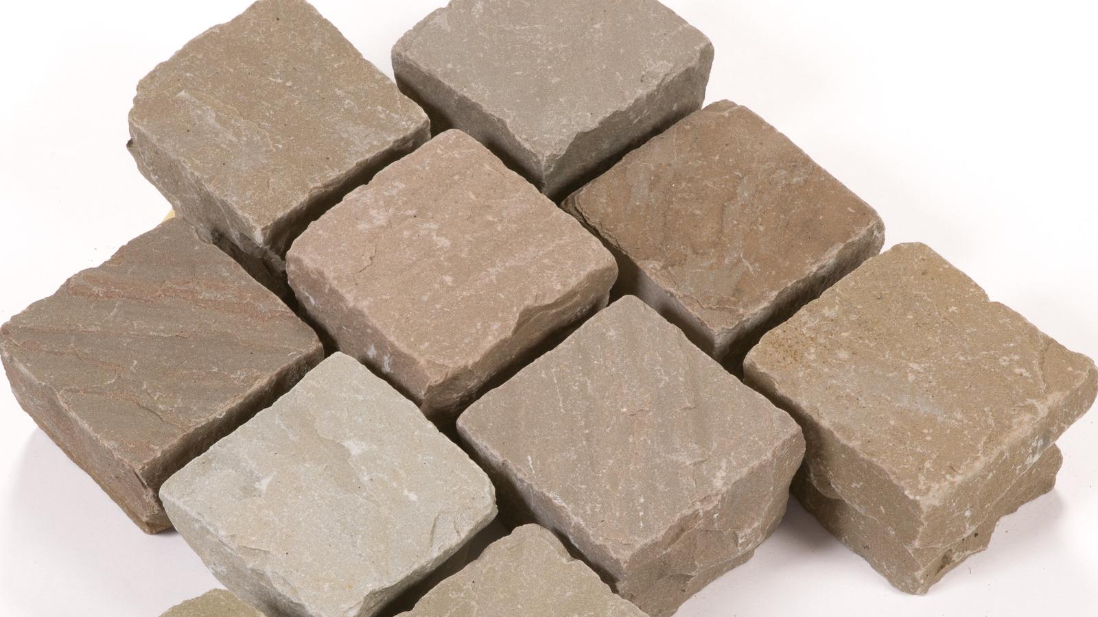 Pflastersteine Sandstein "SAHARA" (beige-sand-grau-braun)