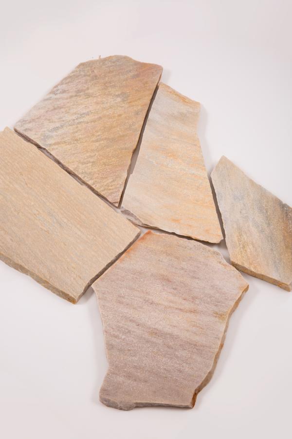 Polygonalplatten Quarzit "GIALLO" (gelb) ca. 2-4 cm Stärke