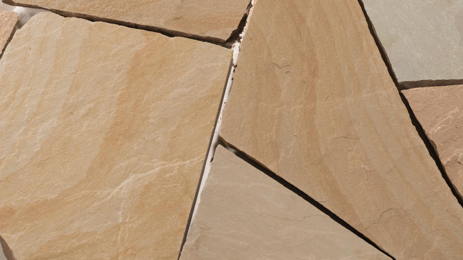Polygonalplatten Sandstein "SAHARA" (beige-sand-grau-baun) ca. 2,5 cm Stärke