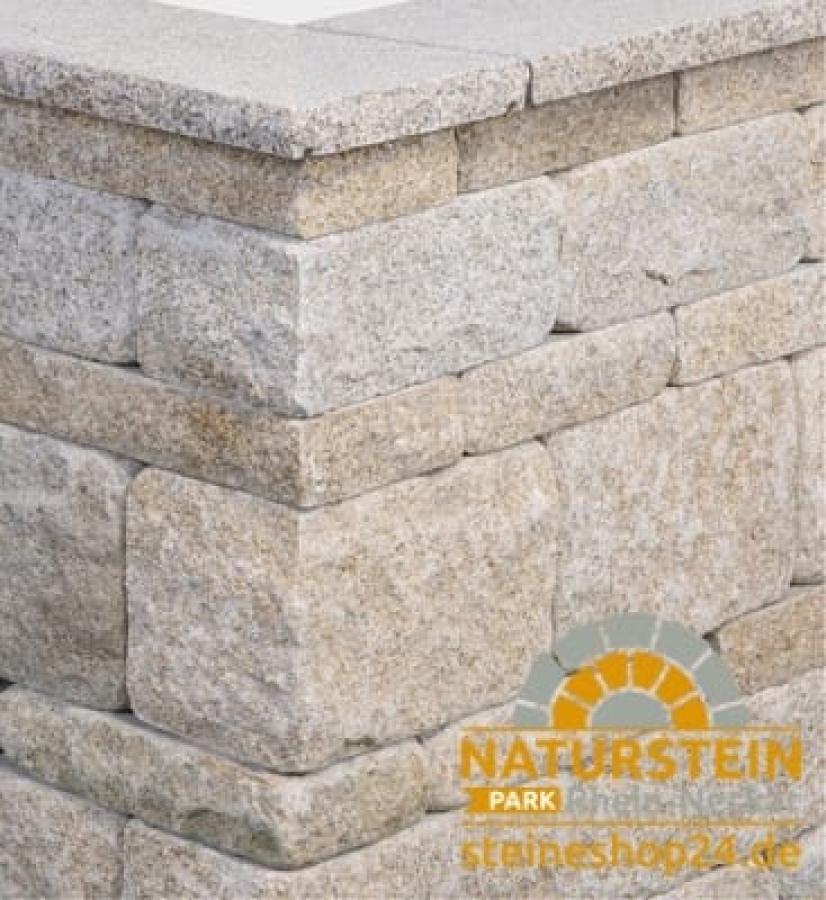 Schlossmauersteine Granit "SUN" (gelb-grau)