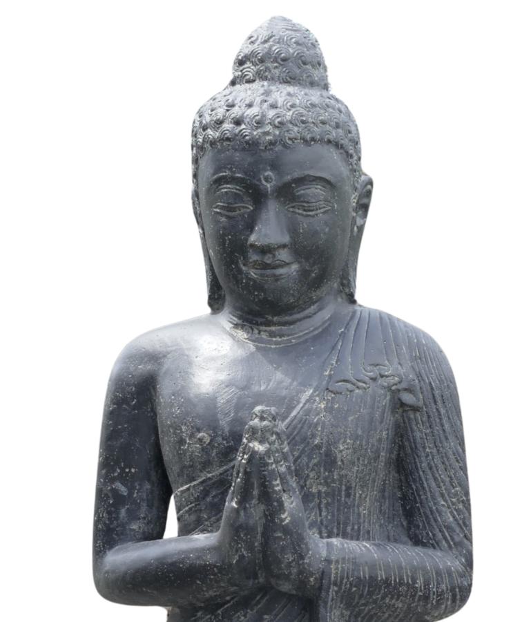 Stehender Buddha, Indien, Steinguss Höhe 158cm