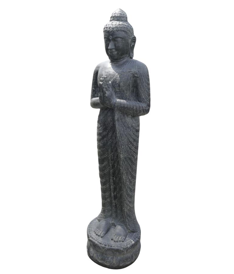Stehender Buddha, Indien, Steinguss Höhe 158cm