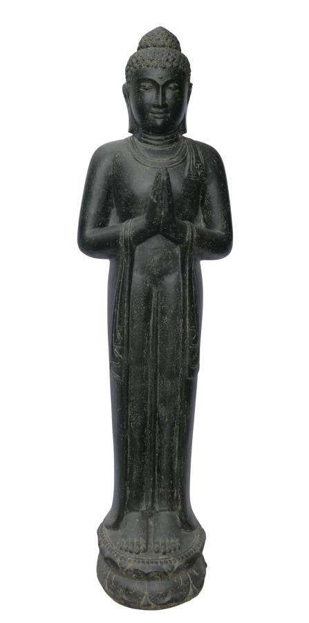 Stehender Buddha, Indien, Steinguss Höhe 192cm