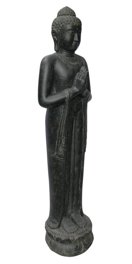 Stehender Buddha, Indien, Steinguss Höhe 192cm