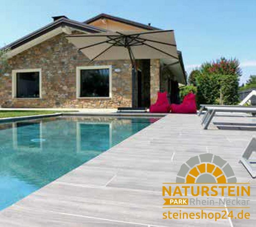 Keramik Terrassenplatten WOOD Harena Holz Grigio 120x40x2 cm