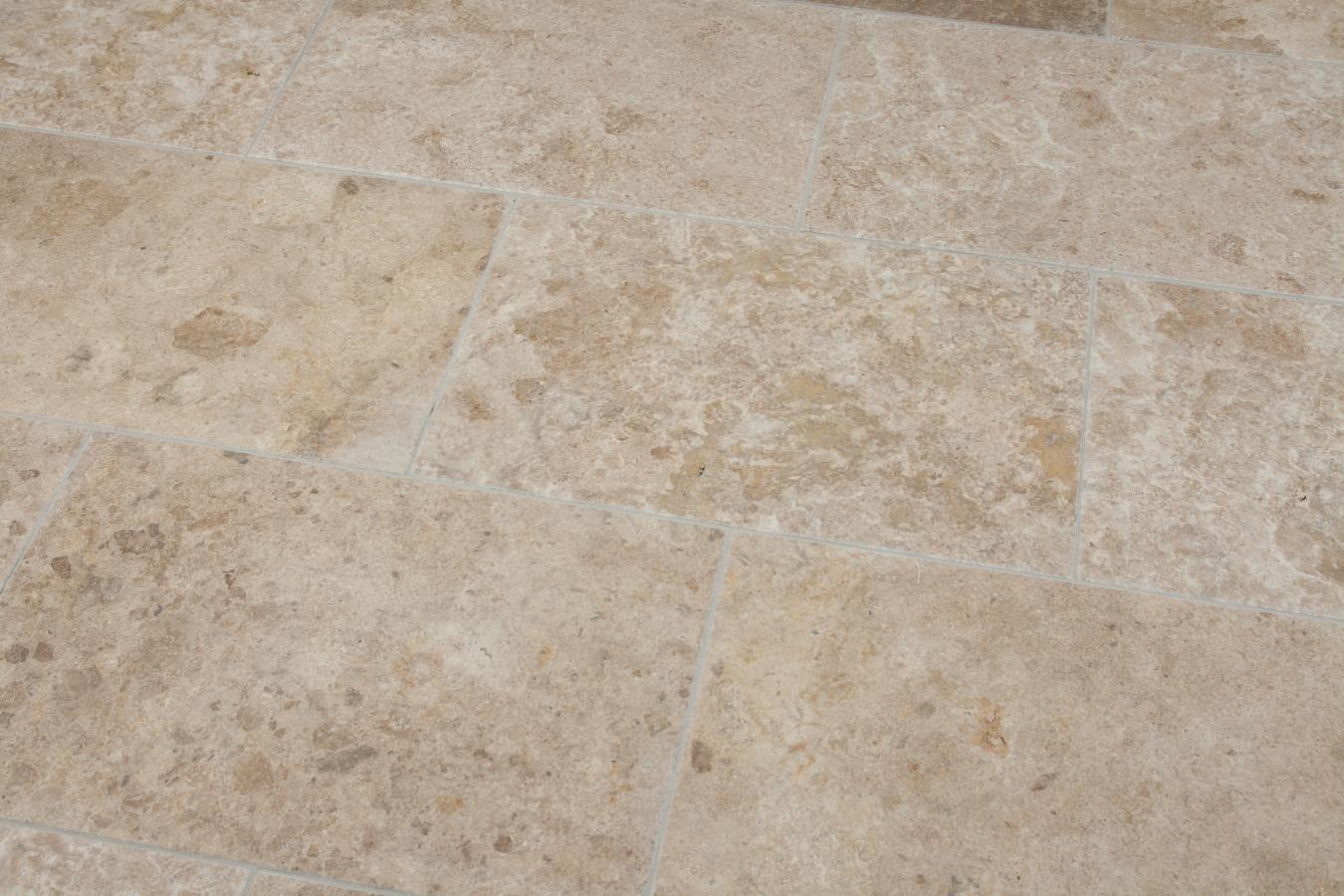 Terrassenplatten Travertin "ARAGON" (braun-beige) -antik-