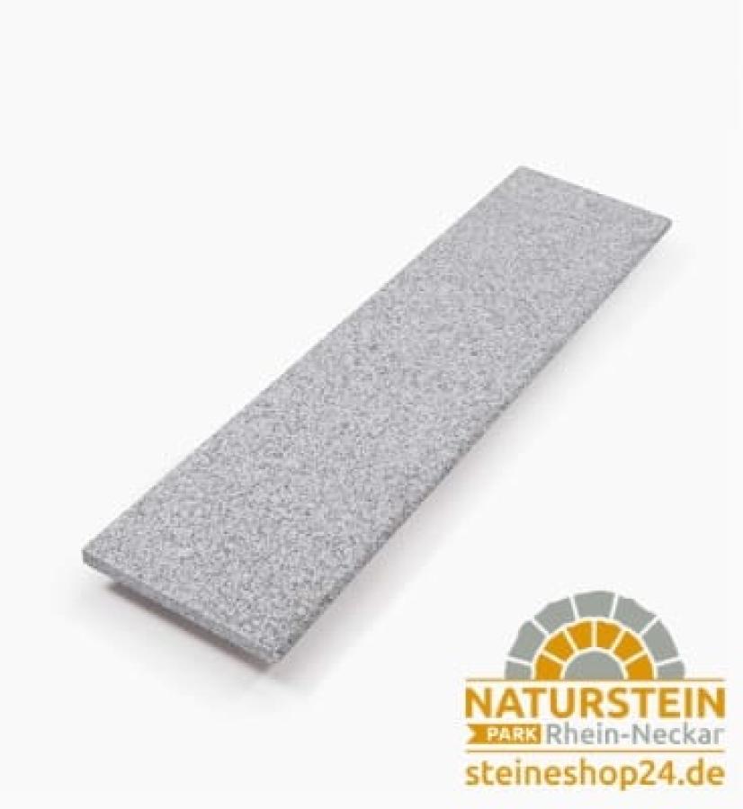 Trittstufen Granit "BRISTOL Exacta" (edelgrau) -geflammt- 130x33x3cm