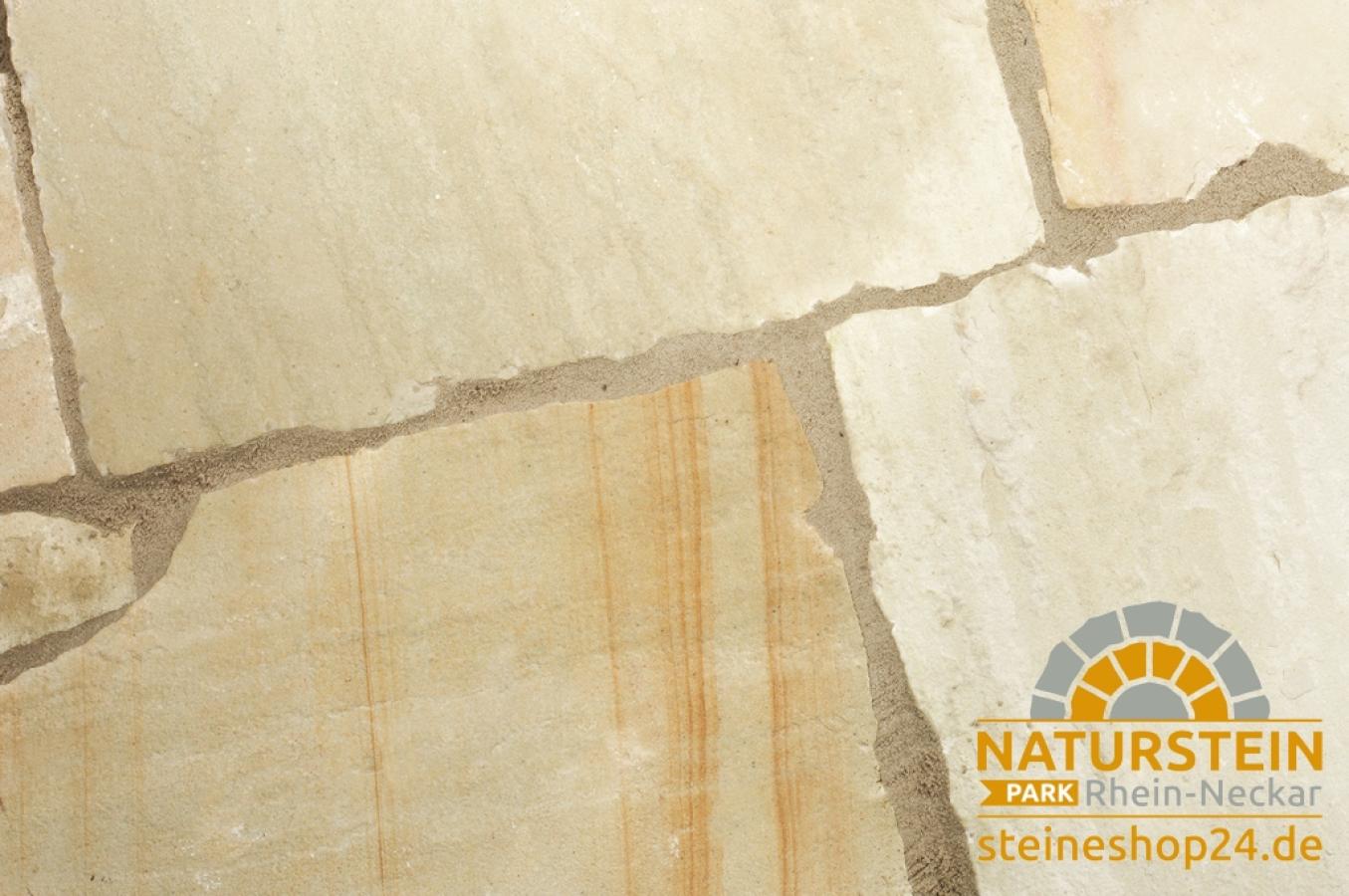 Terrassenplatten Sandstein "LEMON/MINT" spaltrau
