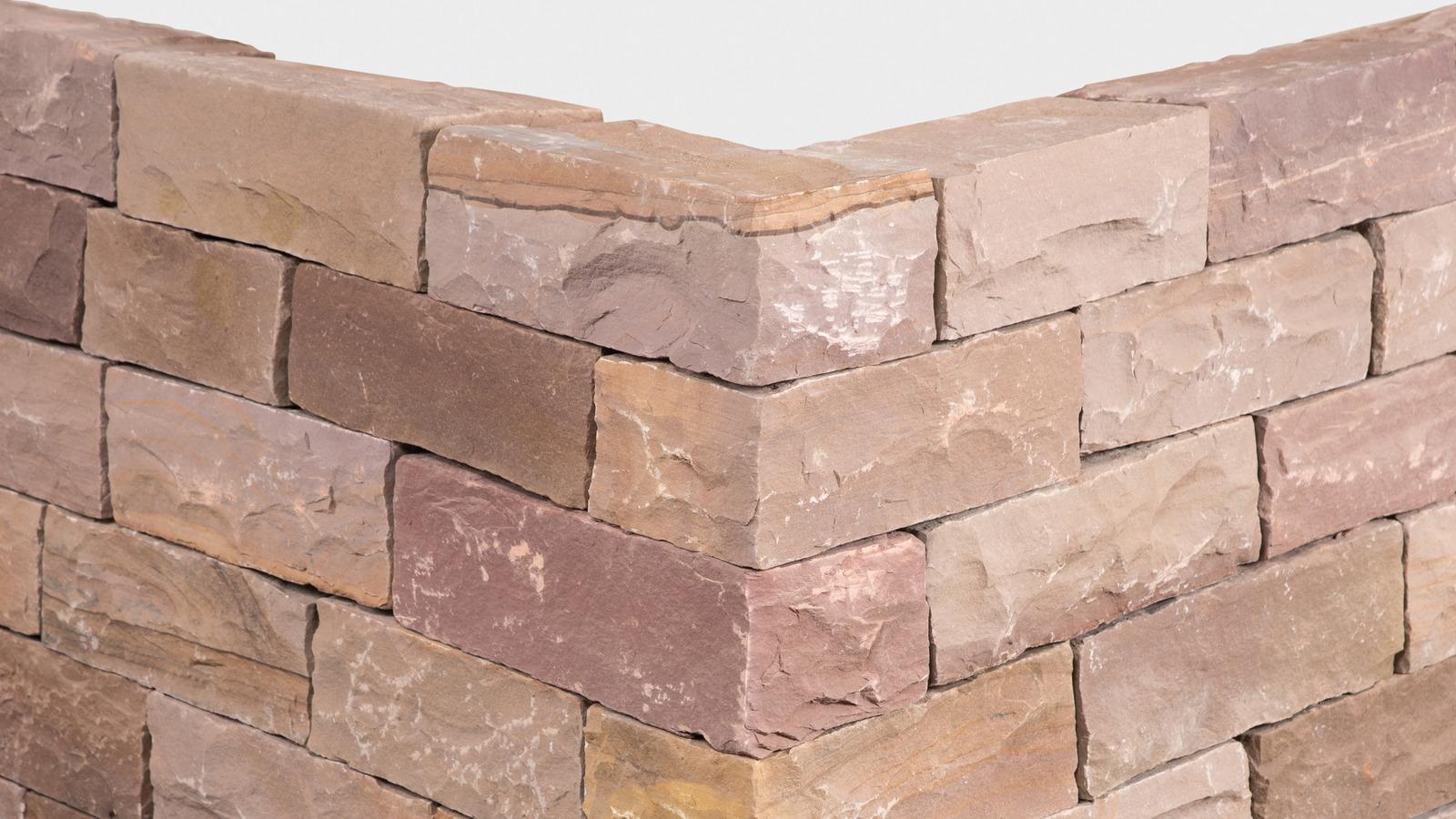 Mauersteine Sandstein "NEVADA" (rötlich-braun-bunt)
