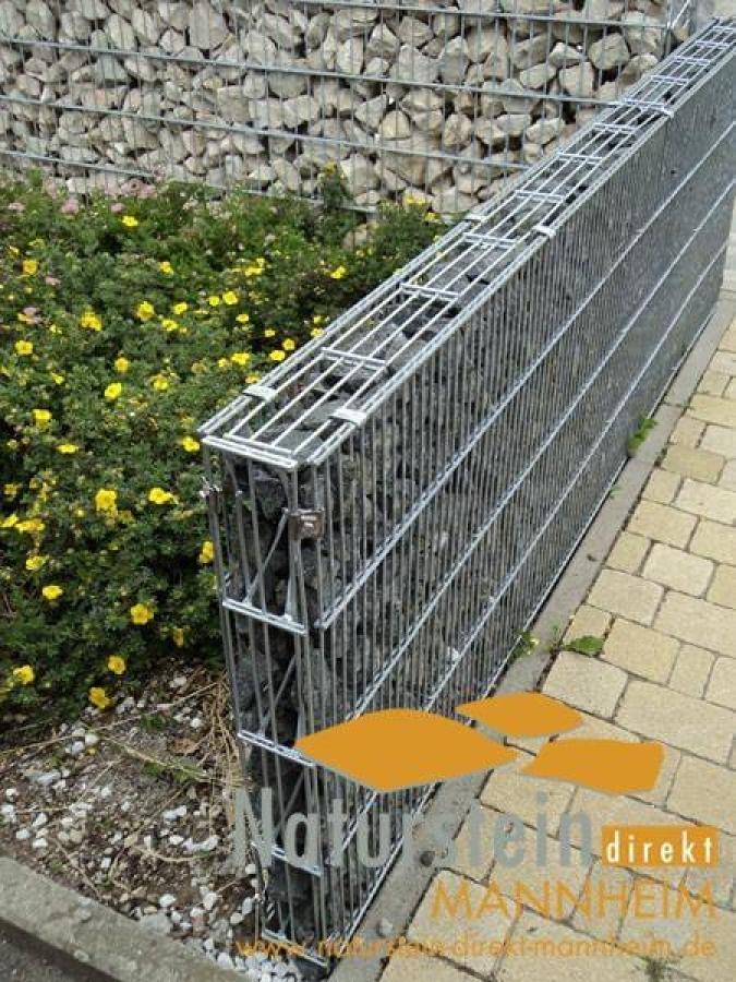 Profi-Systemgabione Erweiterungsement 10cm breit Höhe 103 cm Länge 253 cm zum Einbetonieren
