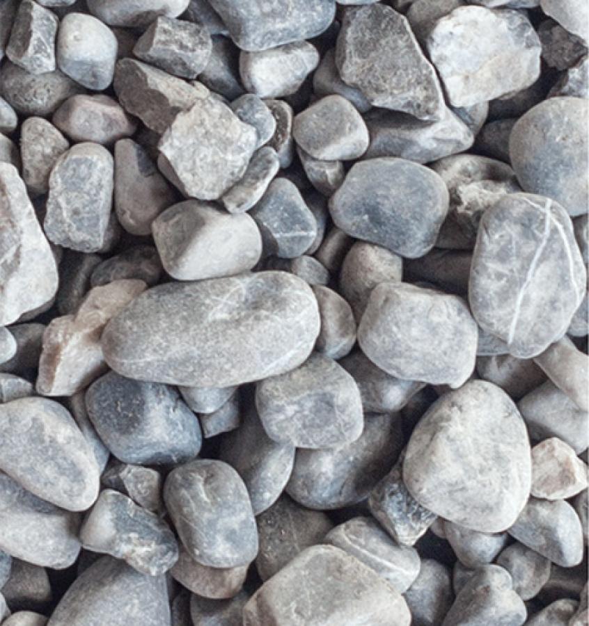Kies Quarzit "ALPENKIES" (grau-dunkelgrau)