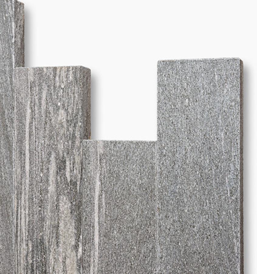 Palisaden Gneis "BIANKA ELEGANCE" (silbergrau-liniert) -geflammt-