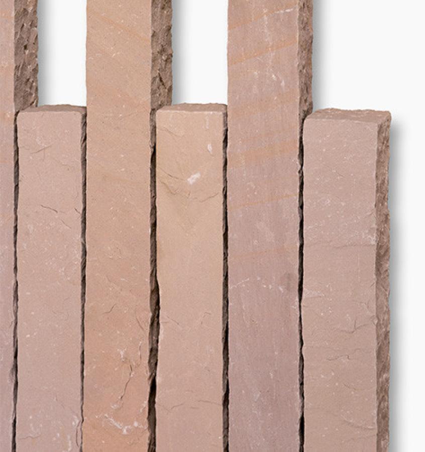 Palisaden Sandstein "NEVADA" (rötlich-braun-bunt)