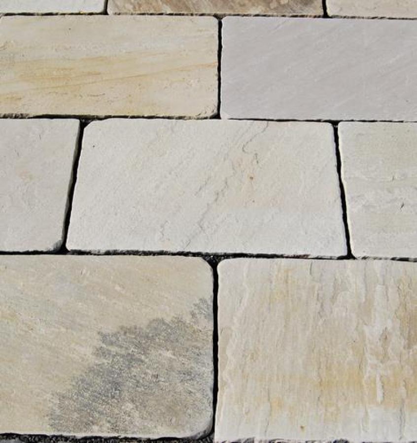 Terrassenplatten Sandstein "LEMON/MINT" spaltrau