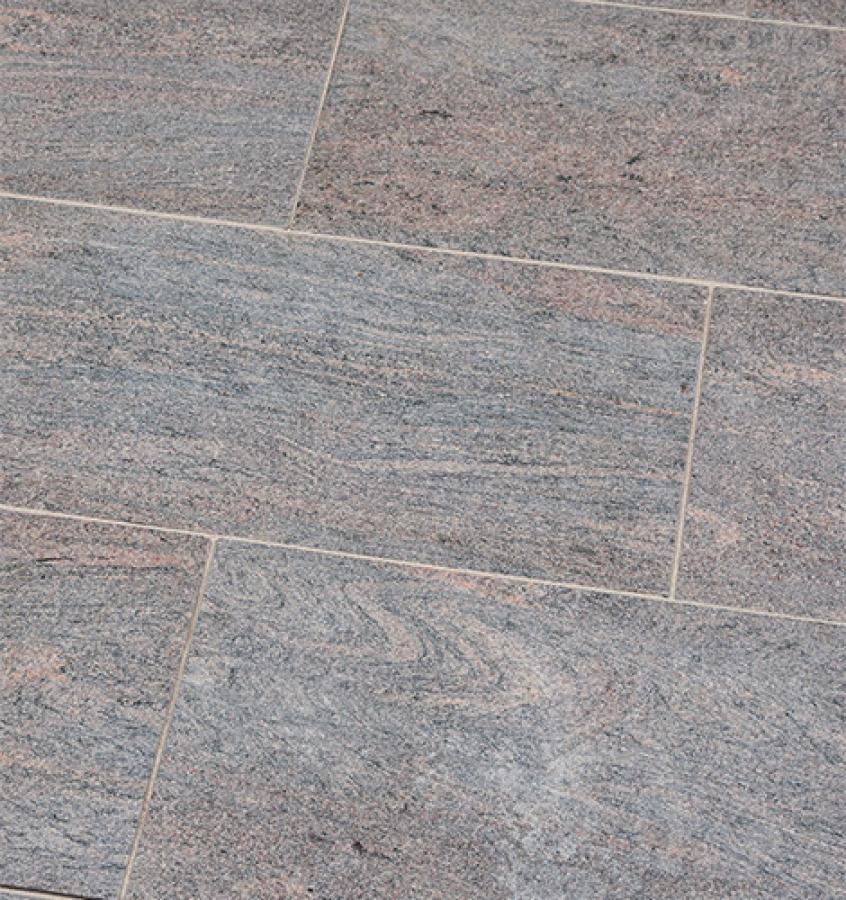 Terrassenplatten Gneis "AMELIA" (violett, gewolkt) -satiniert-