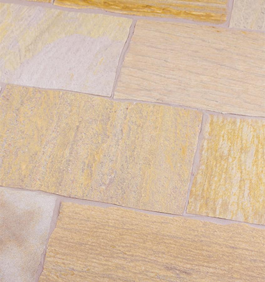 Terrassenplatten Quarzit "GIALLO" (gelb-gemischt)