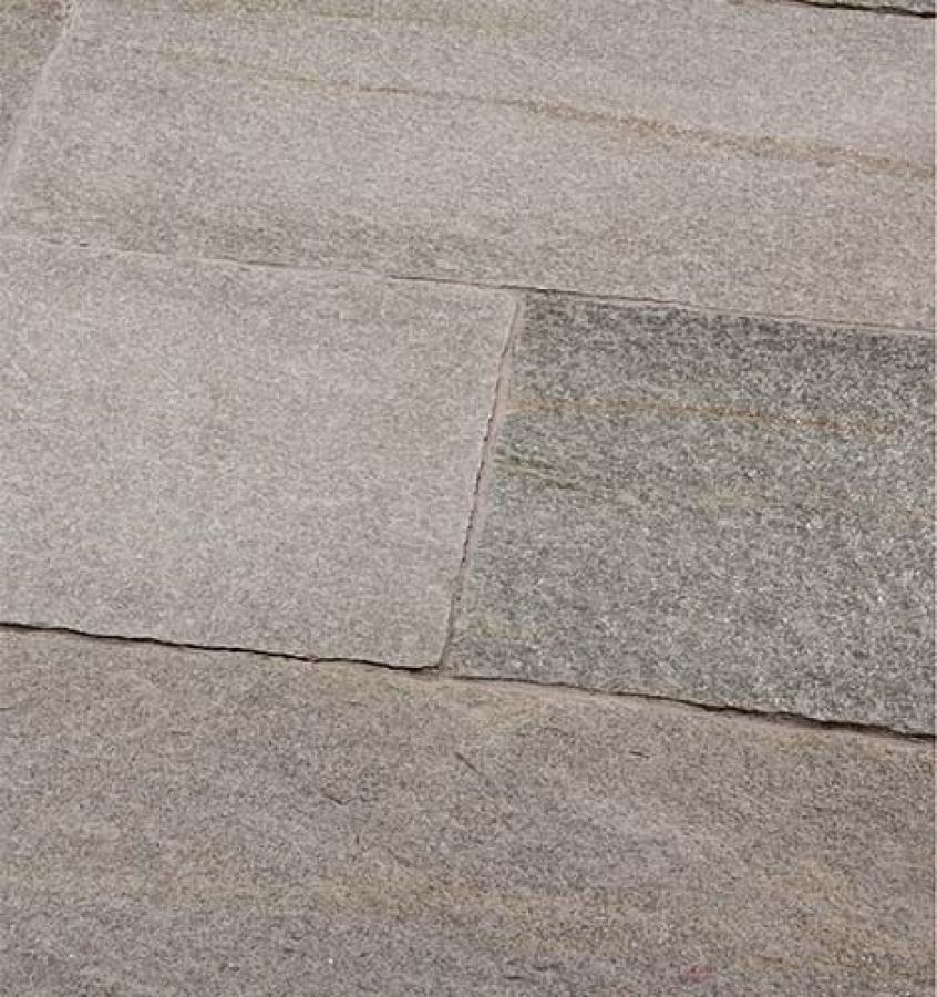 Terrassenplatten Gneis "LUCIA" (grau-gelblich gemischt) 40x2-5cm, in Werkslängen