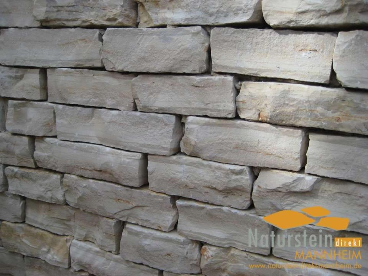 Verblendsteine Kalkstein "Dalmacija Rustica" (creme-beige-gelb) 14-17x3-5x15-30 cm