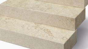 Preview: Blockstufen Kalkstein "Cleopatra" (beige-gelb) 15x35x100 cm