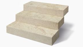 Preview: Blockstufen Kalkstein "Cleopatra" (beige-gelb) 15x35x100 cm