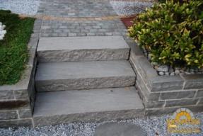 Preview: Blockstufen Sandstein "ARTOS" (grau)