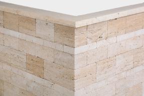 Preview: Kastellmauersteine Travertin "VANILLA" (creme-beige)
