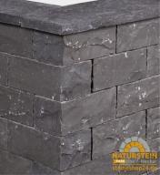 Preview: Klostermauersteine Basalt "SANDOKAN Elegance" (anthrazit-schwarz) 15x20x40cm