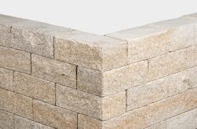 Preview: Klostermauersteine Granit "SUN" (gelb-grau) 15x20x40cm