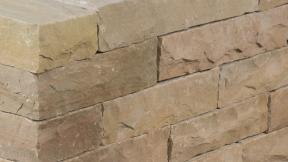 Preview: Verbundmauersteine Sandstein "MANDALA" (gelb-hellbeige)