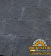 Preview: Pflasterplatten Basalt "SANDOKAN Ambiente" (anthrazit-schwarz) -satiniert-