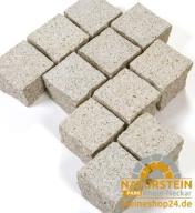 Preview: Pflastersteine Granit "SUN ELEGANCE" (gelb-grau) -gestockt-