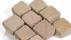 Preview: Pflastersteine Sandstein "MANDALA" (gelb-hellbeige)