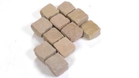 Preview: Pflastersteine Sandstein "MANDALA" (gelb-hellbeige)