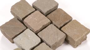 Preview: Pflastersteine Sandstein "SAHARA" (beige-sand-grau-braun)