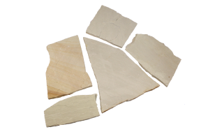 Preview: Polygonalplatten Sandstein "Lemon/Mint" (hellbeige-mint) ca. 2,5 cm Stärke