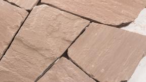 Preview: Polygonalplatten Sandstein "NEVADA" (rötlich-bunt) ca. 2,5-4,0 cm Stärke